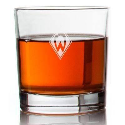 Engraved SV Werner-Bremen Rocks Glass - Germany Football - Personalized Whiskey Glasses - Man Cave Gift Ideas - Gifts For Him - Soccer Fanatic - 2pcs