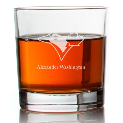 Engraved Toronto Blue Jays Rocks Glass - Major League Baseball- Personalized Whiskey Glasses - Man Cave Gift Ideas - Gifts For Him - Baseball Fanatic - 2pcs