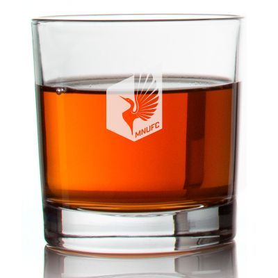 Engraved Minnesota United FC Rocks Glass - Major League Soccer - Personalized Whiskey Glasses - Man Cave Gift Ideas - Gifts For Him - Soccer Fanatic - 2pcs