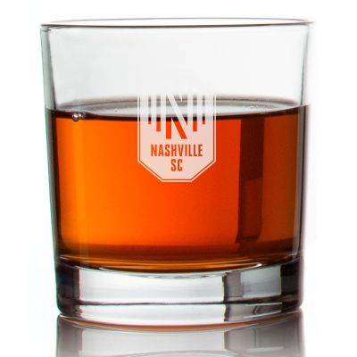 Engraved Nashville FC Rocks Glass - Major League Soccer - Personalized Whiskey Glasses - Man Cave Gift Ideas - Gifts For Him - Soccer Fanatic - 2pcs