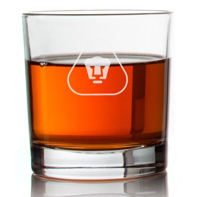 Engraved Club Universidad Nacional AC Pumas Rocks Glass - Liga MX - Mexico Football - Personalized Whiskey Glasses - Man Cave Gift Ideas - Gifts For Him - Soccer Fanatic - 2pcs
