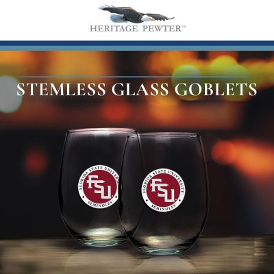 Florida State University - Stemless Wine Goblet 12oz Set of 2