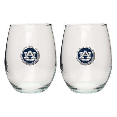 Auburn University Tigers - Stemless Wine Goblet 12oz Set of 2