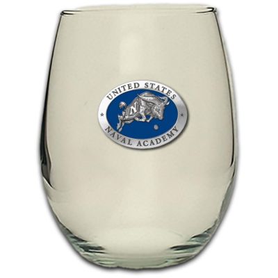 US Naval Academy Stemless Wine Goblet 12oz Set of 2