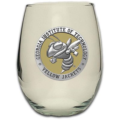 Georgia Tech Yellowjackets - Stemless Wine Goblet 12oz Set of 2