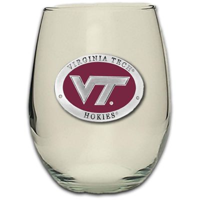 Virginia Tech VT Logo - Stemless Wine Goblet 12oz Set of 2