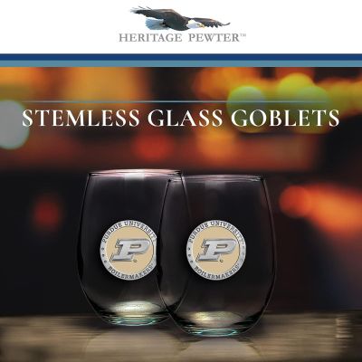 Purdue University Boilermakers - Stemless Wine Goblet 12oz Set of 2