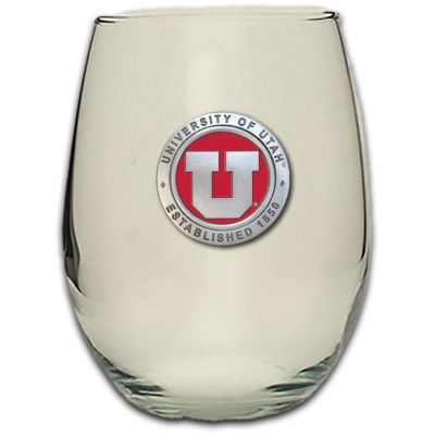 University of Utah Stemless Wine Goblet 12oz Set of 2