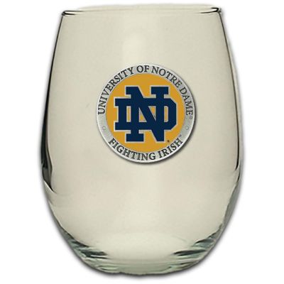 Notre Dame Fighting Irish - Stemless Wine Goblet 12oz Set of 2