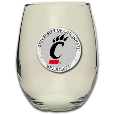 Cincinnati Bearcats - Stemless Wine Goblet 12oz Set of 2