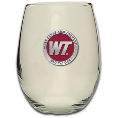 West Texas A&M University Buffaloes - Stemless Wine Goblet 12oz Set of 2