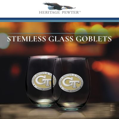 Georgia Tech - Stemless Wine Goblet 12oz Set of 2