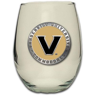 Vanderbilt University Commodores  Stemless Wine Goblet 12oz Set of 2