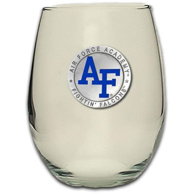 US Air Force Academy Stemless Wine Goblet 12oz Set of 2