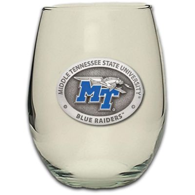 Middle Tennessee State Blue Raiders - Stemless Wine Goblet 12oz Set of 2