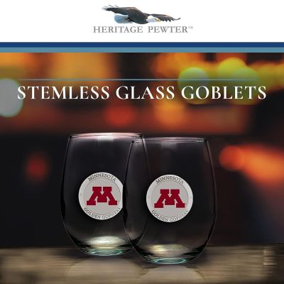Minnesota Golden Gophers - Stemless Wine Goblet 12oz Set of 2