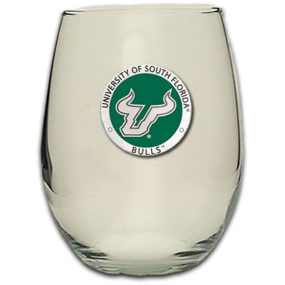 University of South Florida Bulls Stemless Wine Goblet 12oz Set of 2