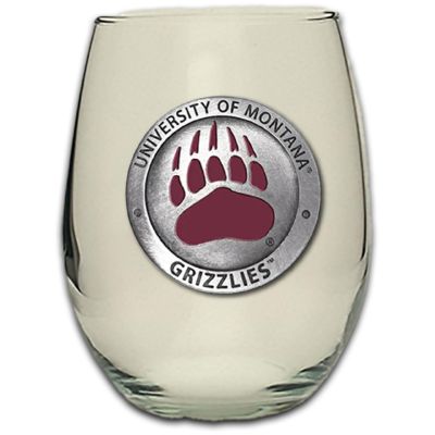 University of Montana Grizzlies - Stemless Wine Goblet 12oz Set of 2
