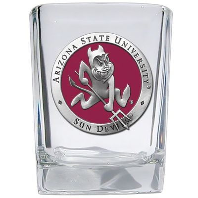 Arizona State-Sparky Logo - Square Shot Glass