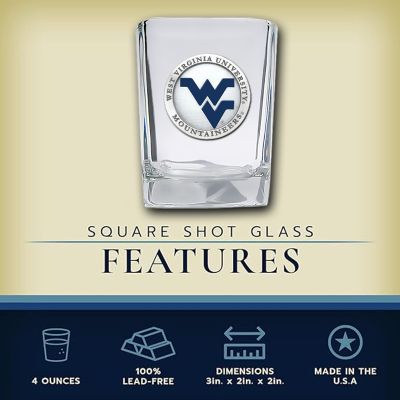 West Virginia University Mountaineers - Square Shot Glass