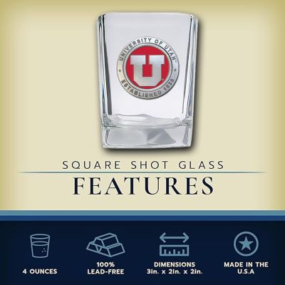 University of Utah - Square Shot Glass