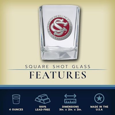 South Carolina Gamecocks SC Logo - Square Shot Glass