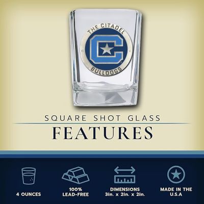 The Citadel Bulldogs - Square Shot Glass