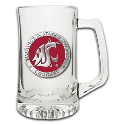 Washington State University Cougars Super Beer Stein Glass