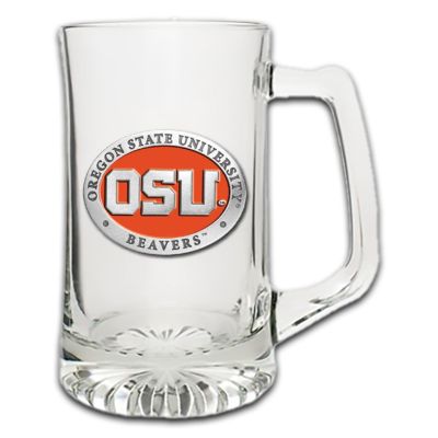 Oregon State University Beavers Super Beer Stein Glass