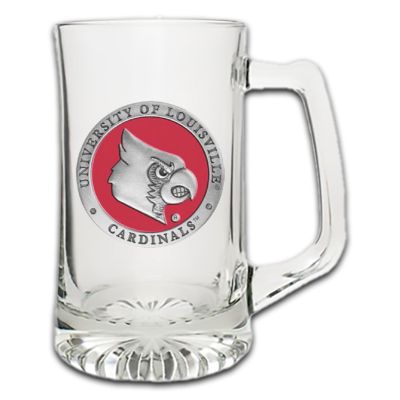 University of Louisville Cardinals Super Beer Stein Glass