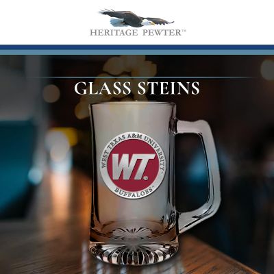West Texas A&M University Buffaloes Super Beer Stein Glass