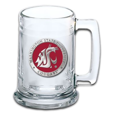 Washington State University Cougars Beer Stein Glass