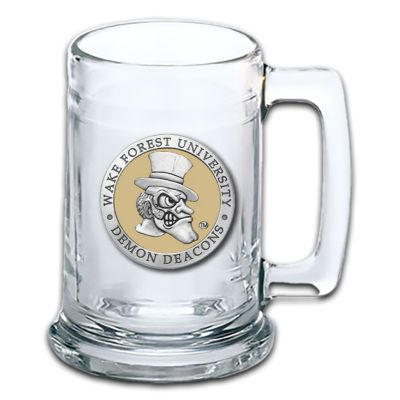 Wake Forest University Demon Deacons Beer Stein Glass