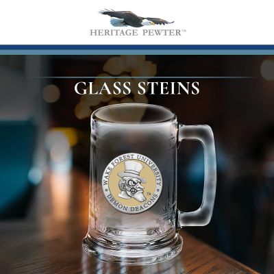 Wake Forest University Demon Deacons Beer Stein Glass