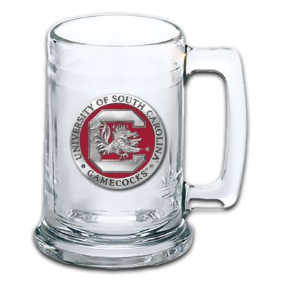 University of South Carolina Gamecocks Beer Stein Glass