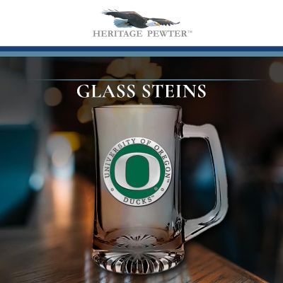 University of Oregon Ducks Super Beer Stein Glass