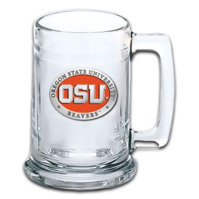 Oregon State University Beavers Beer Stein Glass