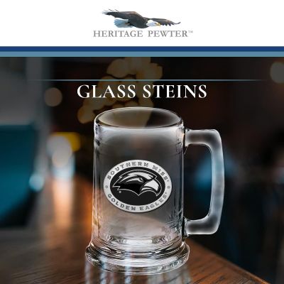 Southern Miss Golden Eagles Beer Stein Glass