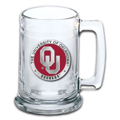 University of Oklahoma Sooners Beer Stein Glass