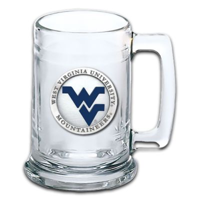 West Virginia University Mountaineers Beer Stein Glass