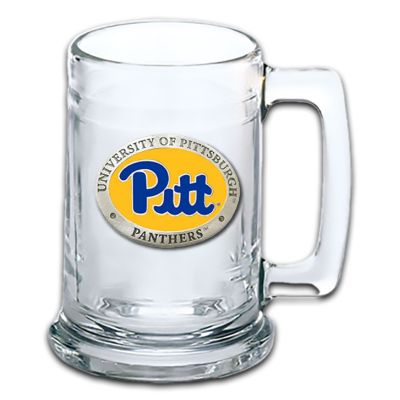 University of Pittsburgh Panthers Beer Stein Glass