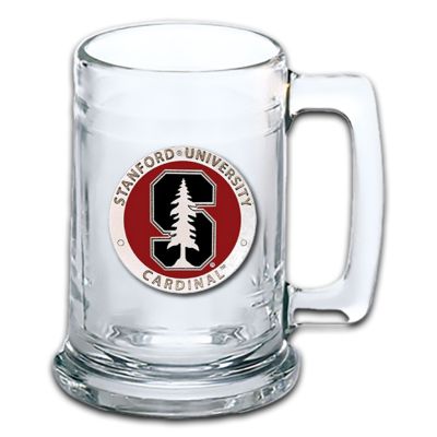 Stanford University Cardinal Beer Stein Glass