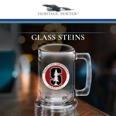 Stanford University Cardinal Beer Stein Glass