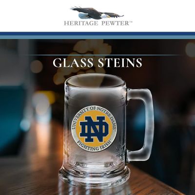 Notre Dame Fighting Irish Beer Stein Glass