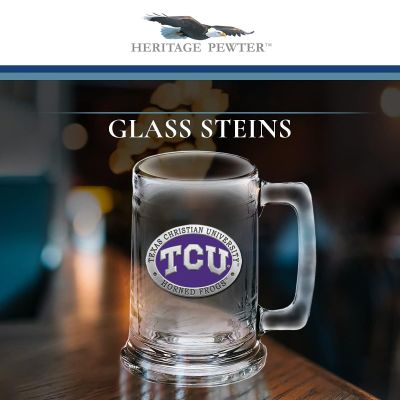 Texas Christian University - Horned Frogs Beer Stein Glass