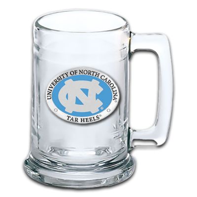 North Carolina Tarheels Beer Stein Glass