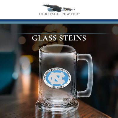 North Carolina Tarheels Beer Stein Glass