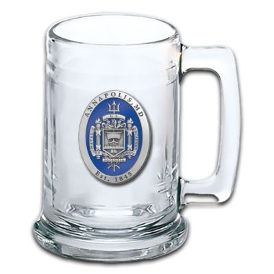 US Naval Academy Annapolis Beer Stein Glass