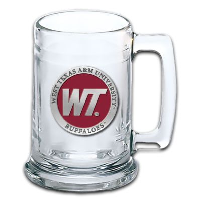 West Texas A&M University Buffaloes Beer Stein Glass