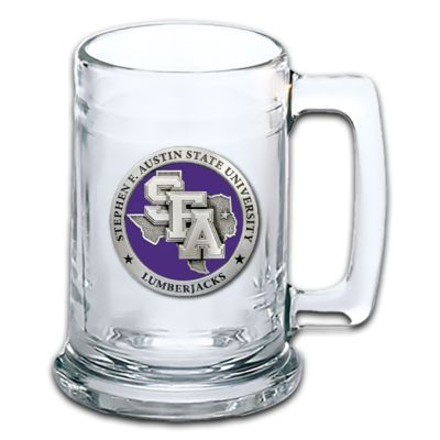Stephen Austin Lumberjacks Beer Stein Glass